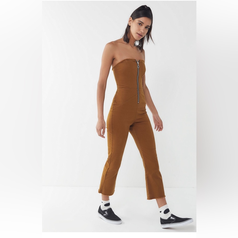 UO nwt Antoinette zip front strapless jumpsuit